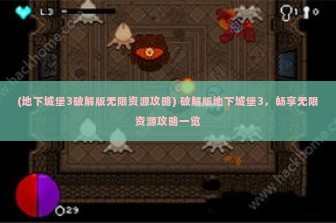 (地下城堡3破解版无限资源攻略) 破解版地下城堡3，畅享无限资源攻略一览